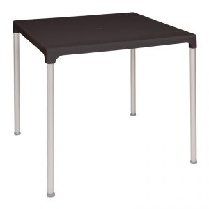 lightweight Bolero Black Square Table is easy to move
