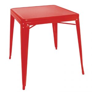 striking Bolero Steel Bistro Table Red metal