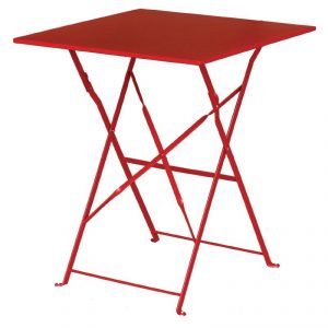 lovely modern stylish Bolero Steel Table Red colour finish
